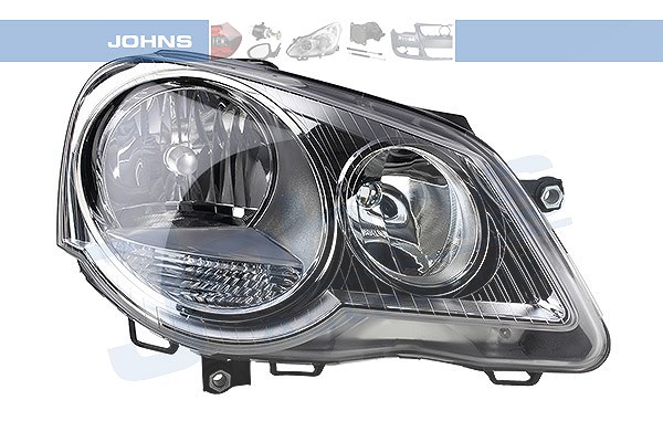 Johns Scheinwerfer H7/H1 chrom, elektr. LWR [Hersteller-Nr. 952610-4] für VW
