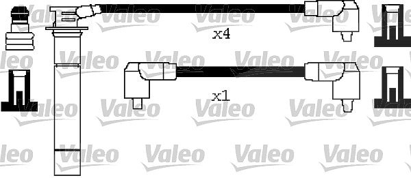 Valeo Zündleitungssatz [Hersteller-Nr. 346619] für Seat, VW