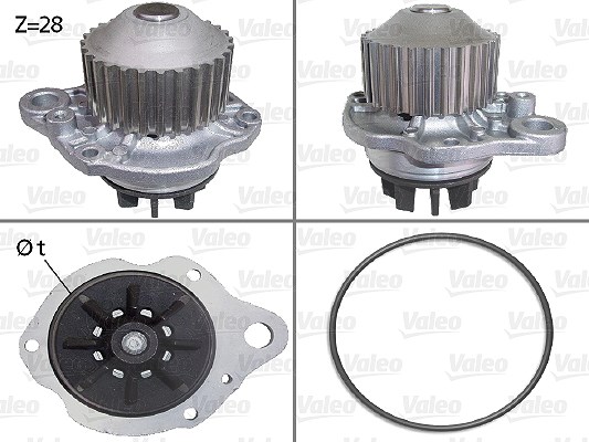Valeo Wasserpumpe [Hersteller-Nr. 506643] für Citroën, Peugeot, Renault