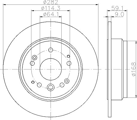 Hella Bremsscheibe [Hersteller-Nr. 8DD355120-321] für Acura, Honda