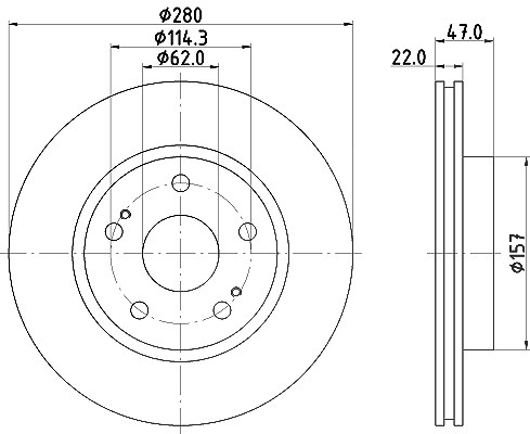 Hella Bremsscheibe [Hersteller-Nr. 8DD355116-771] für Suzuki