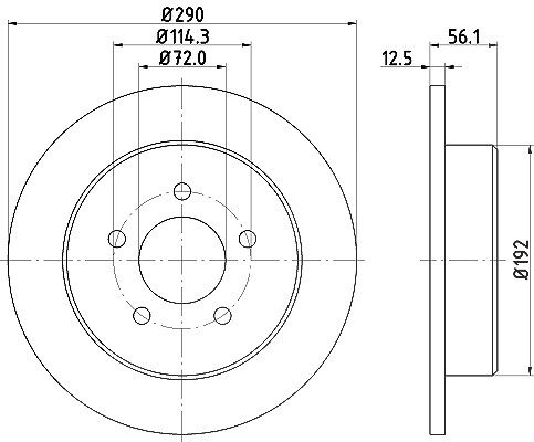 Hella Bremsscheibe [Hersteller-Nr. 8DD355107-901] für Chrysler, Dodge