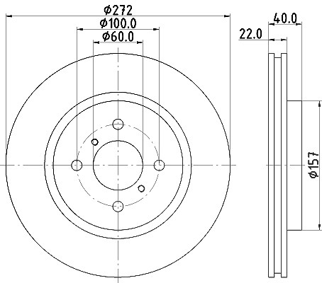 Hella Bremsscheibe [Hersteller-Nr. 8DD355119-471] für Suzuki