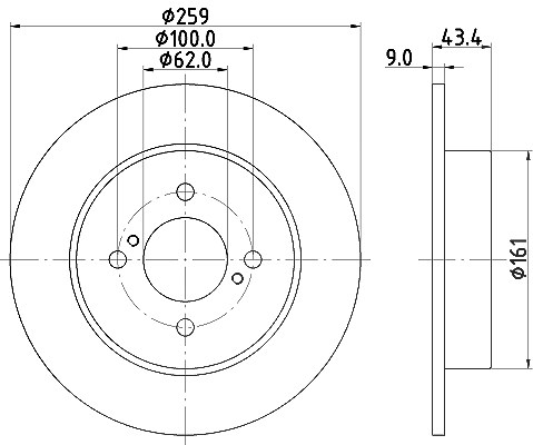 Hella Bremsscheibe [Hersteller-Nr. 8DD355118-511] für Suzuki