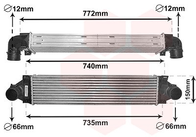 Van Wezel Ladeluftkühler [Hersteller-Nr. 59004173] für Volvo