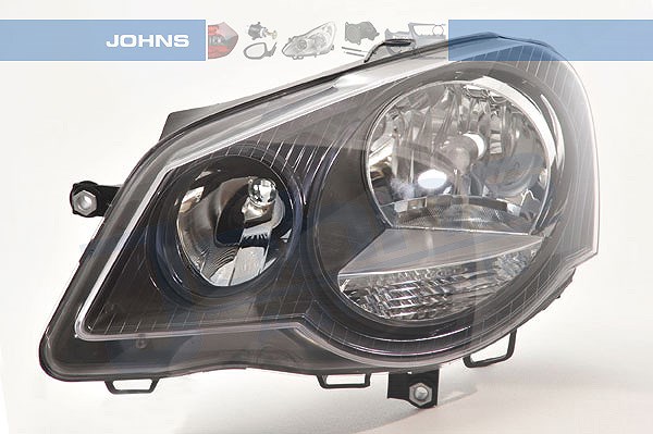 Johns Scheinwerfer H7/H1 schwarz, elektr. LWR [Hersteller-Nr. 952609-6] für VW