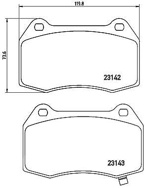 Brembo Bremsbelagsatz, Scheibenbremse [Hersteller-Nr. P56047] für Nissan, Honda