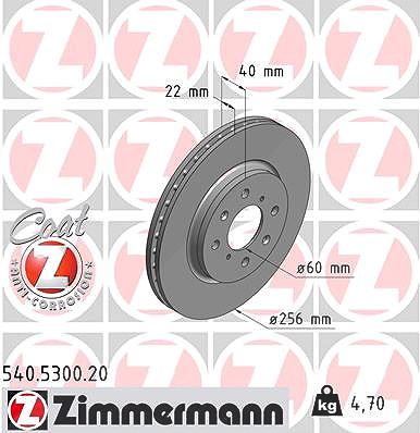 Zimmermann Bremsscheibe [Hersteller-Nr. 540.5300.20] für Suzuki
