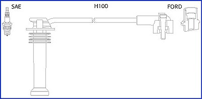 Hüco Zündkabelsatz [Hersteller-Nr. 134657] für Ford