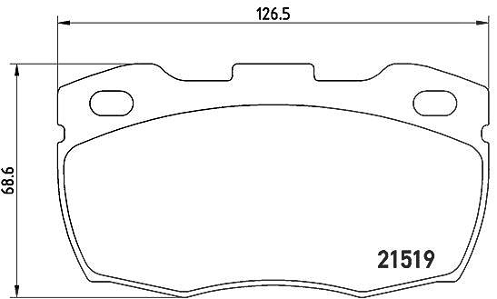 Brembo Bremsbelagsatz, Scheibenbremse [Hersteller-Nr. P44015] für Land Rover
