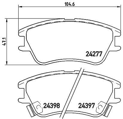 Brembo Bremsbelagsatz, Scheibenbremse [Hersteller-Nr. P30027] für Hyundai