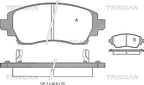 Triscan Bremsbelagsatz, Scheibenbremse [Hersteller-Nr. 811013021] für Toyota
