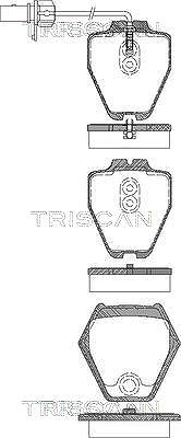 Triscan Bremsbelagsatz, Scheibenbremse [Hersteller-Nr. 811029045] für VW, Audi