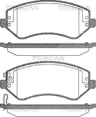 Triscan Bremsbelagsatz, Scheibenbremse [Hersteller-Nr. 811080533] für Jeep, Dodge, Chrysler