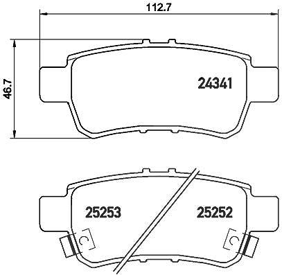 Brembo Bremsbelagsatz, Scheibenbremse [Hersteller-Nr. P28062] für Honda