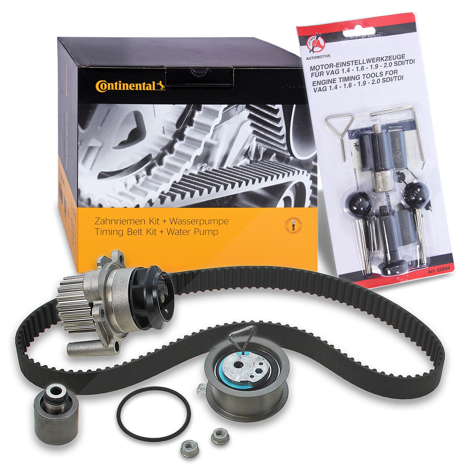 Continental Ctam Zahnriemensatz + Motor-Einstellwerkzeug-Satz [Hersteller-Nr. 40208339] für VW, Audi, Seat, Ford, Skoda