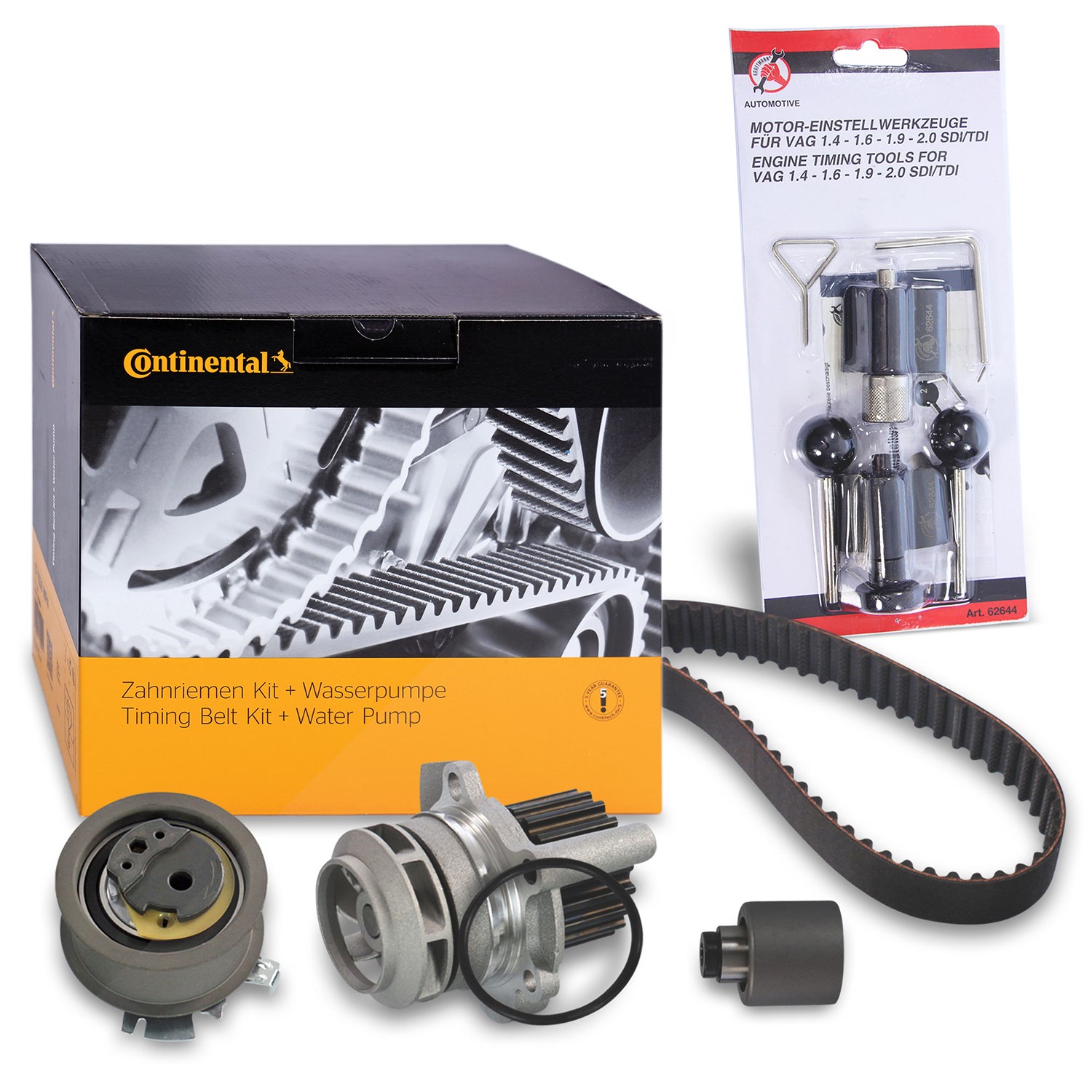 Continental Ctam Zahnriemensatz + Motor-Einstellwerkzeug-Satz [Hersteller-Nr. 40208342] für VW, Audi, Ford, Seat, Skoda