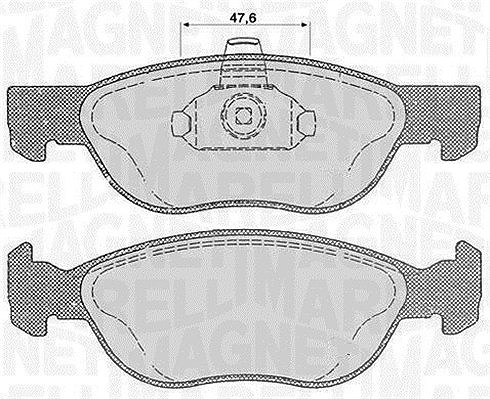 Magneti Marelli Bremsbelagsatz, Scheibenbremse [Hersteller-Nr. 363916060238] für Fiat