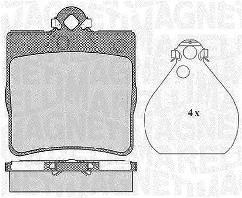 Magneti Marelli Bremsbelagsatz, Scheibenbremse [Hersteller-Nr. 363916060311] für Mercedes-Benz, Chrysler