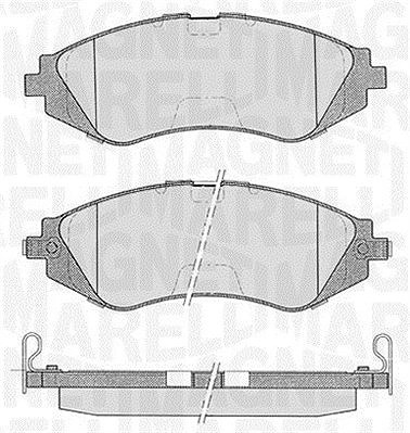 Magneti Marelli Bremsbelagsatz, Scheibenbremse [Hersteller-Nr. 363916060207] für Chevrolet, Daewoo