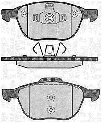 Magneti Marelli Bremsbelagsatz, Scheibenbremse [Hersteller-Nr. 363916060244] für Audi, Opel, Mazda, Volvo, Ford