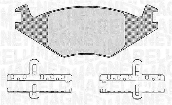 Magneti Marelli Bremsbelagsatz, Scheibenbremse [Hersteller-Nr. 363916060395] für Seat, VW