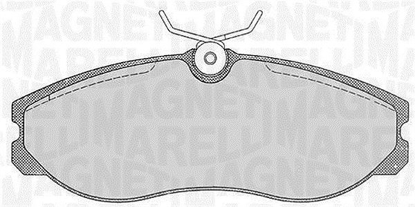 Magneti Marelli Bremsbelagsatz, Scheibenbremse [Hersteller-Nr. 363916060352] für Ldv, Vauxhall, Nissan, Ford