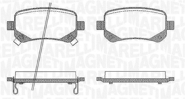 Magneti Marelli Bremsbelagsatz, Scheibenbremse [Hersteller-Nr. 363916060210] für VW, Jeep, Fiat, Chrysler, Dodge, Lancia