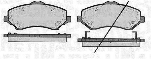Magneti Marelli Bremsbelagsatz, Scheibenbremse [Hersteller-Nr. 363916060211] für Jeep, VW, Fiat, Chrysler, Dodge, Lancia