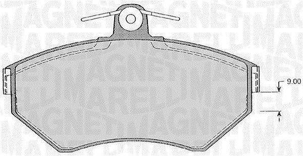 Magneti Marelli Bremsbelagsatz, Scheibenbremse [Hersteller-Nr. 363916060389] für VW, Seat