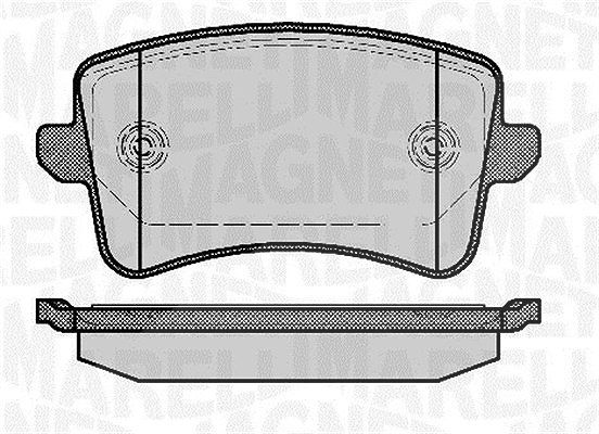 Magneti Marelli Bremsbelagsatz, Scheibenbremse [Hersteller-Nr. 363916060141] für Audi