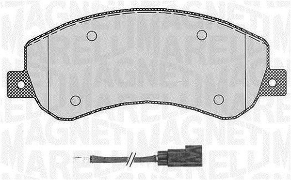 Magneti Marelli Bremsbelagsatz, Scheibenbremse [Hersteller-Nr. 363916060272] für Ford, VW