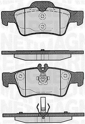 Magneti Marelli Bremsbelagsatz, Scheibenbremse [Hersteller-Nr. 363916060316] für Mercedes-Benz, Saab