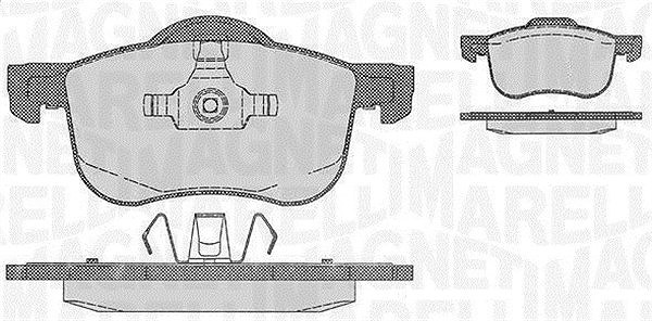 Magneti Marelli Bremsbelagsatz, Scheibenbremse [Hersteller-Nr. 363916060422] für Volvo