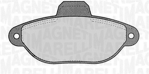Magneti Marelli Bremsbelagsatz, Scheibenbremse [Hersteller-Nr. 363916060220] für Fiat, Zastava, Lancia