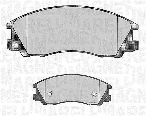 Magneti Marelli Bremsbelagsatz, Scheibenbremse [Hersteller-Nr. 363916060282] für Mitsubishi, Hyundai, Ssangyong, Daewoo