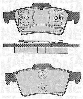 Magneti Marelli Bremsbelagsatz, Scheibenbremse [Hersteller-Nr. 363916060349] für Nissan, Renault, Citroën, Jaguar, Lancia, Opel, Vauxhall, Saab, Ford