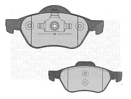Magneti Marelli Bremsbelagsatz, Scheibenbremse [Hersteller-Nr. 363916060381] für Renault