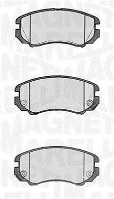 Magneti Marelli Bremsbelagsatz, Scheibenbremse [Hersteller-Nr. 363916060277] für Daewoo, Ssangyong, Chery, Hyundai, Kia