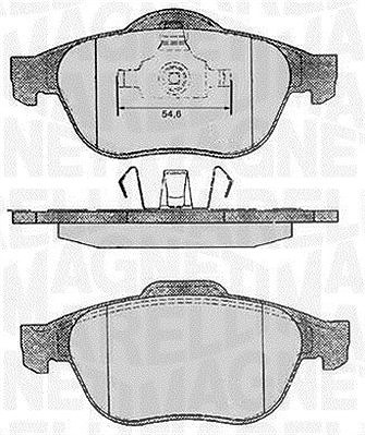 Magneti Marelli Bremsbelagsatz, Scheibenbremse [Hersteller-Nr. 363916060571] für Renault