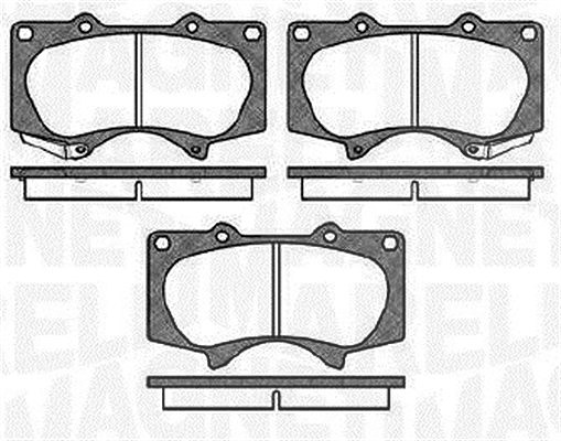Magneti Marelli Bremsbelagsatz, Scheibenbremse [Hersteller-Nr. 363916060409] für Lexus, Mitsubishi, Toyota