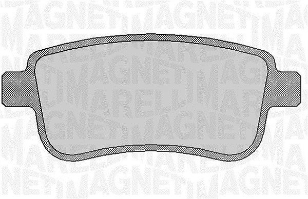 Magneti Marelli Bremsbeläge hinten (Satz) [Hersteller-Nr. 363916060382] für Nissan, Renault