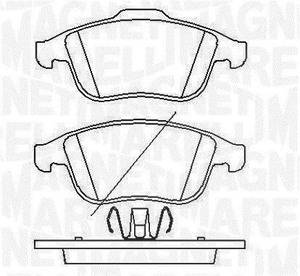 Magneti Marelli Bremsbelagsatz, Scheibenbremse [Hersteller-Nr. 363916060429] für Nissan, Dacia, Renault