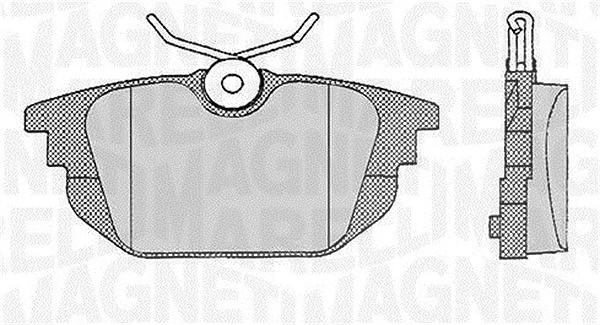 Magneti Marelli Bremsbelagsatz, Scheibenbremse [Hersteller-Nr. 363916060106] für Alfa Romeo, Audi, Fiat, Lancia