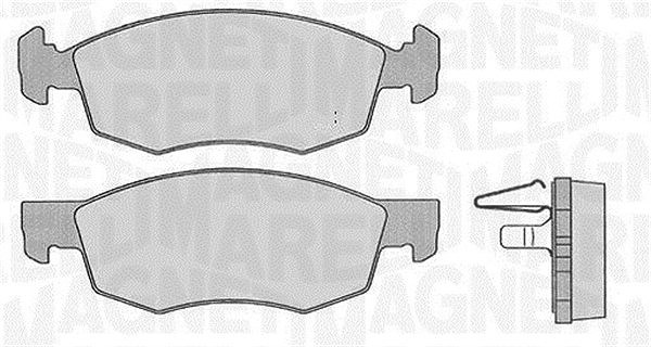 Magneti Marelli Bremsbelagsatz, Scheibenbremse [Hersteller-Nr. 363916060227] für Fiat