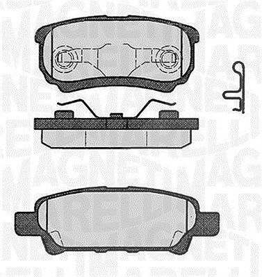 Magneti Marelli Bremsbelagsatz, Scheibenbremse [Hersteller-Nr. 363916060285] für Mitsubishi, Jeep, Peugeot, Dodge, Chrysler