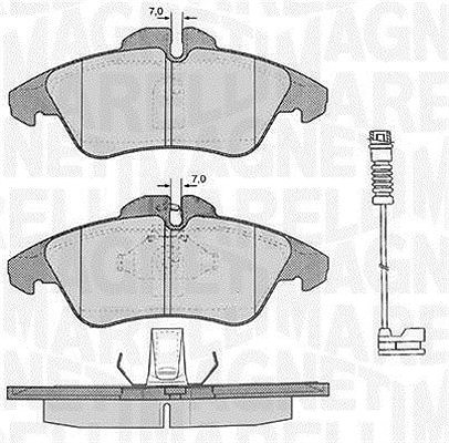 Magneti Marelli Bremsbelagsatz, Scheibenbremse [Hersteller-Nr. 363916060321] für Mercedes-Benz, VW