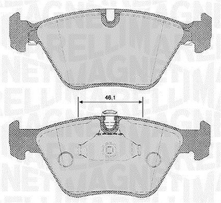Magneti Marelli Bremsbelagsatz, Scheibenbremse [Hersteller-Nr. 363916060153] für Wiesmann, Mg, BMW, Rover