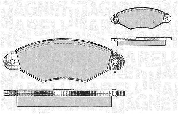 Magneti Marelli Bremsbelagsatz, Scheibenbremse [Hersteller-Nr. 363916060200] für Peugeot, Nissan, Citroën, Renault, Fiat