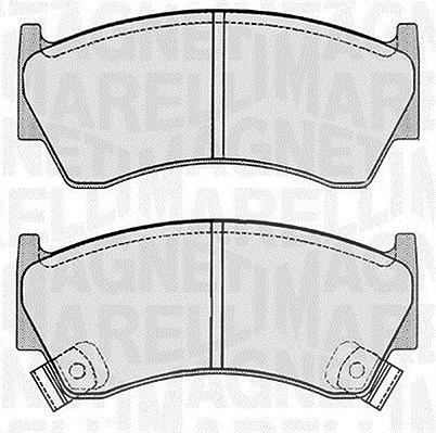 Magneti Marelli Bremsbelagsatz, Scheibenbremse [Hersteller-Nr. 363916060343] für Nissan